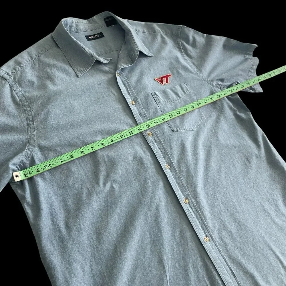 Puritan Men Blue Front Pocket Button Down Collar Shirt Blue SZ/XL - Picture 4 of 14